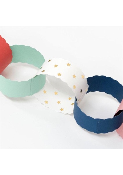 - Scalloped Christmas Paper Chains - Yeni Yıl Zincirli Asılan Süs fiyatları
