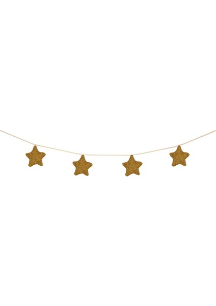 - Gold Knitted Star Garland - Altın Yıldızlı Asılan Süs fiyatları