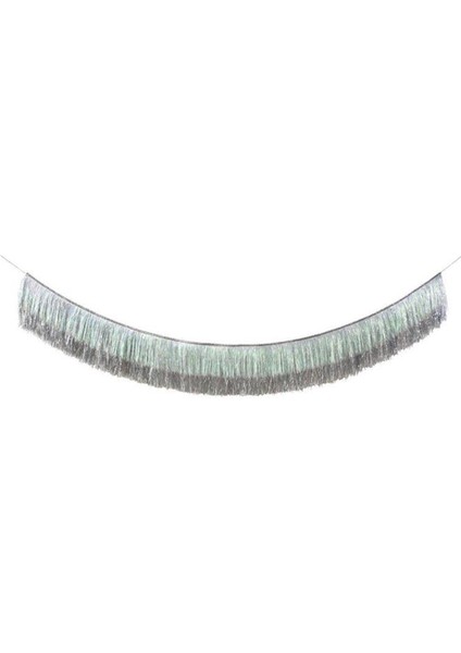 - Silver Iridescent Tinsel Fringe Garland - Gümüş Püsküllü Asılan Süs fiyatları