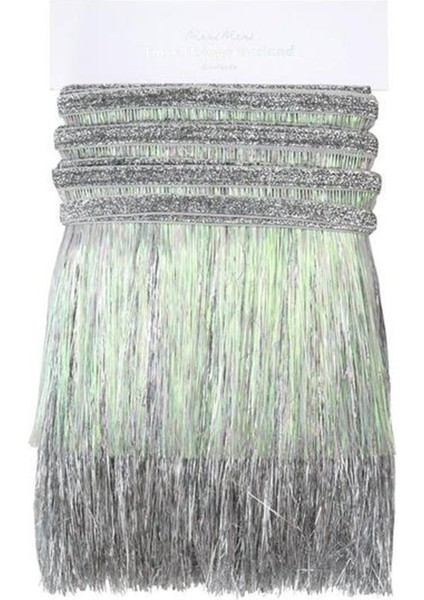 - Silver Iridescent Tinsel Fringe Garland - Gümüş Püsküllü Asılan Süs modelleri