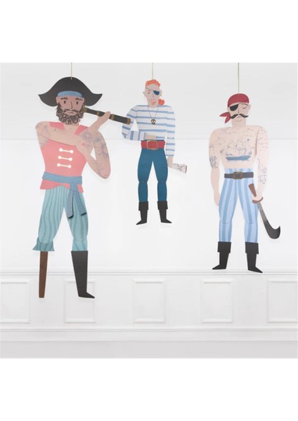- Giant Pirate Decorations - Dev Korsan Dekorlar - 3lü