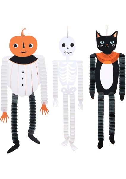 - Vintage Halloween Honeycomb Decorations - Halloween Vintage Asılan Dekorlar