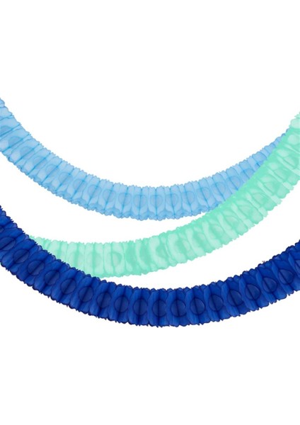 - 3 Blue Honeycomb Garlands - Mavi Petek Asılan Süsler - 3lü