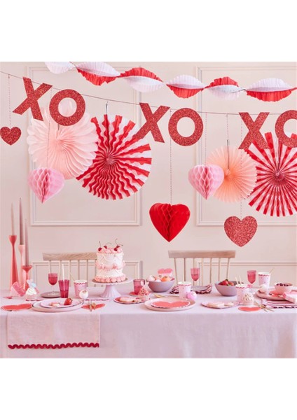 - Honeycomb Valentines Garland - Petekli Sevgililer Günü Asılan Süs fiyatları