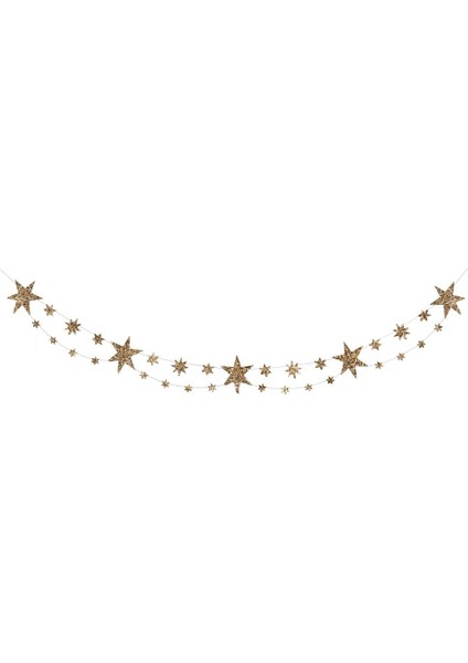 - Eco Glitter Stars Garland - Simli Yıldızlar Asılan Süs