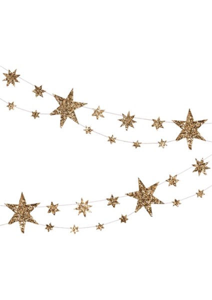 - Eco Glitter Stars Garland - Simli Yıldızlar Asılan Süs fiyatları