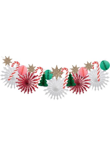 - Xmas Honeycomb Garland - Yeni Yıl Petekli Asılan Süs