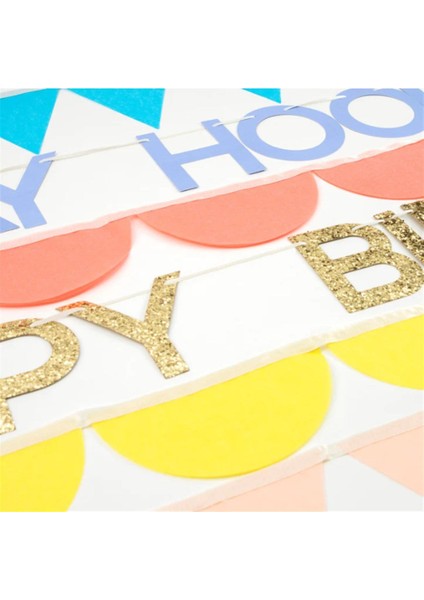 - Rainbow Birthday Garland - Gökkuşağı Doğum Günü Asılan Süsler - 8 Parça fırsatları