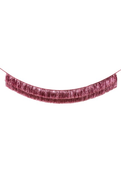 - Pink Tinsel Fringe Garland - Pembe Püsküllü Asılan Süs