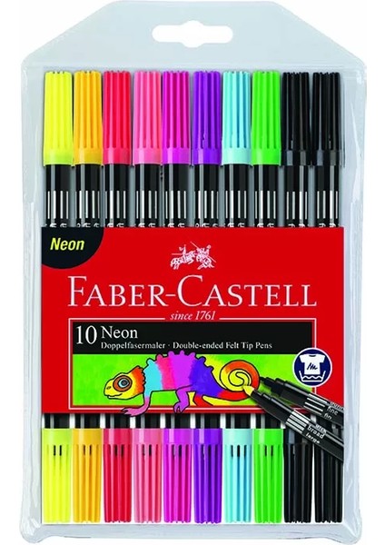 Faber Castell Keçeli Kalem 10 Renk Çift Taraflı Neon 5062151109