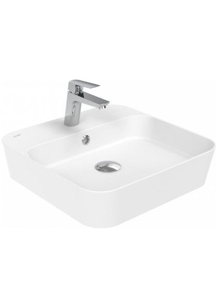 Loop Masa Üstü İnce Lavabo Beyaz 45CM