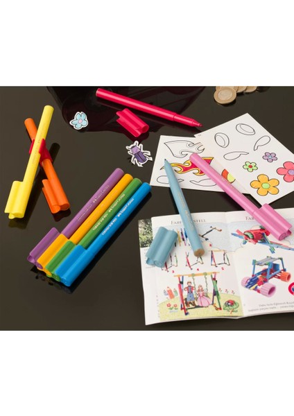 Faber Castell Eğlenceli Keçeli Kalem 10 Renk fiyatları