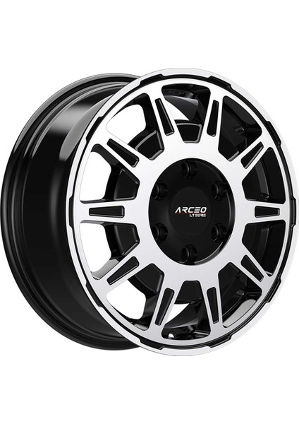 16 Inç 5X160 Arceo Lt Transit Custom Uyumlu Siyah Elmas Kesim Jant Modeli Ford (4 Adet)