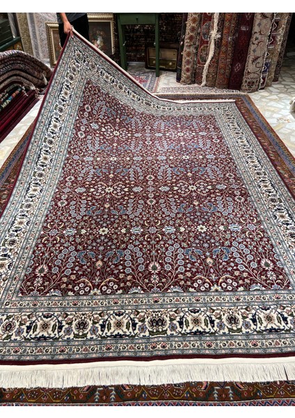 El Dokuma Hereke Halısı Imzalı Yedi Dağın Çiçeği 300X200