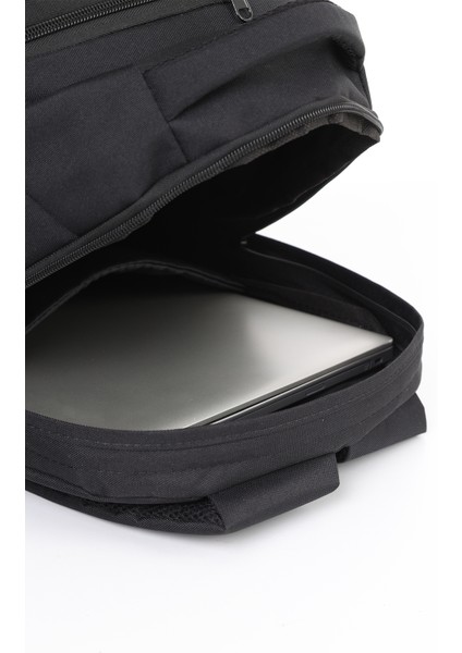 Unisex Siyah 2 Bölmeli Laptop Bölmeli Günlük Sırt Çantası indirimleri