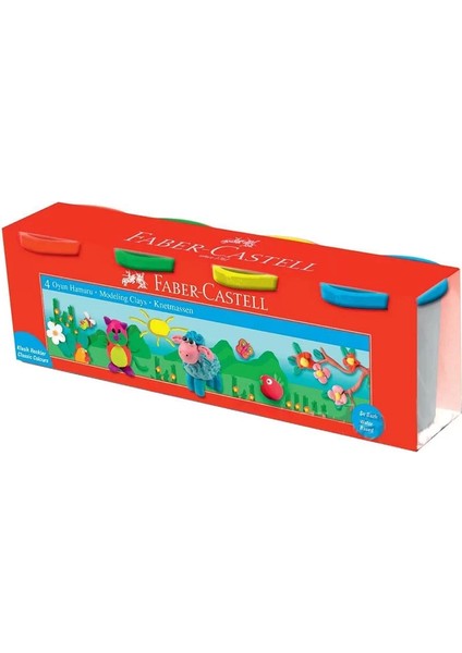 Faber Oyun Hamuru 100G x 4 Klasik Renkler 000010