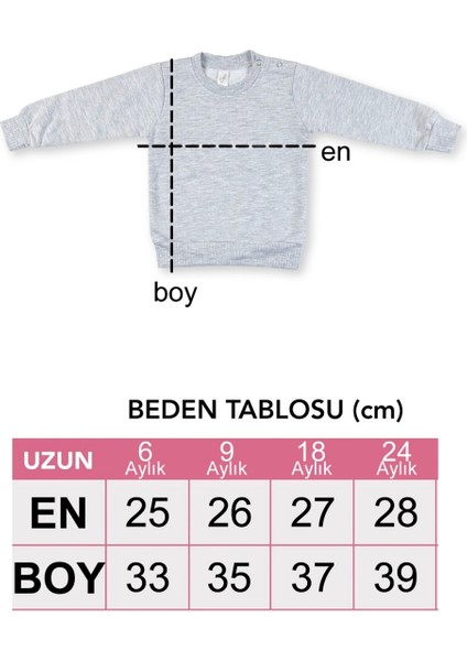 Kız Bebek Kalp Nakışlı Tasarım Mevsimlik Kışlık Alt Üst Takım