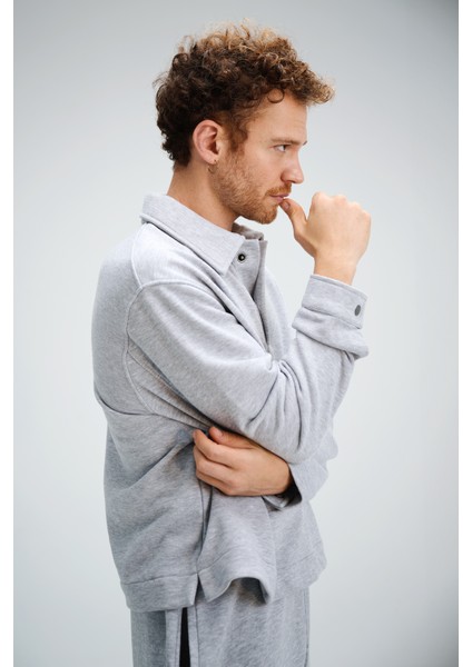 Erkek Timeless Polo Yaka Gri Sweatshirt fiyatları