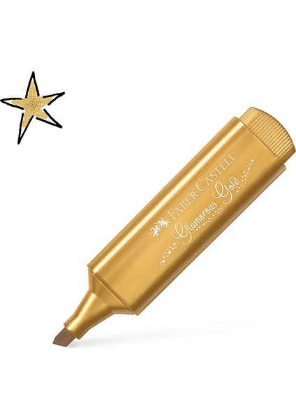 Faber Castell Metalik Fosforlu Kalem Altın 154650