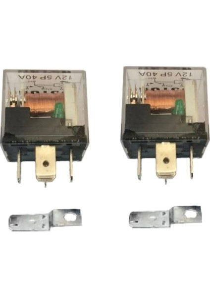 (Iki Adet) Mini Role 12V, 5 Uçlu, 40 A, Far, Korna, Fan, Lpg Rolesi (Inwells 011010)