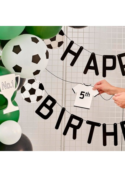 - Bunting Football Birthday Customisable - Happy Birthday Futbol Asılan Süs