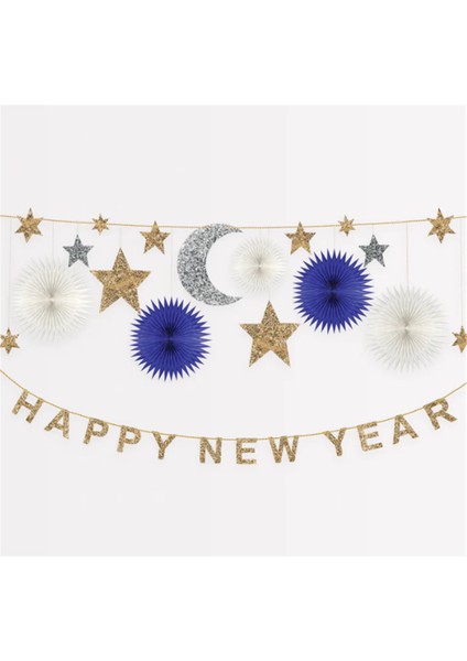 - Celestial New Year Garland - Happy New Year Asılan Süs