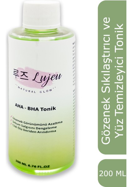 Aha-Bha Peeling Tonik, Lujeu Yüz Temizle Jeli Aydınlatıcı Bakım Seti