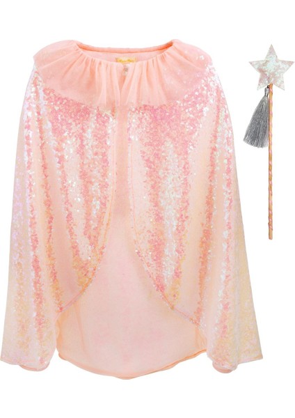 - Iridescent Sequin Cape Dress-Up - Pullu Pelerin ve Değnek