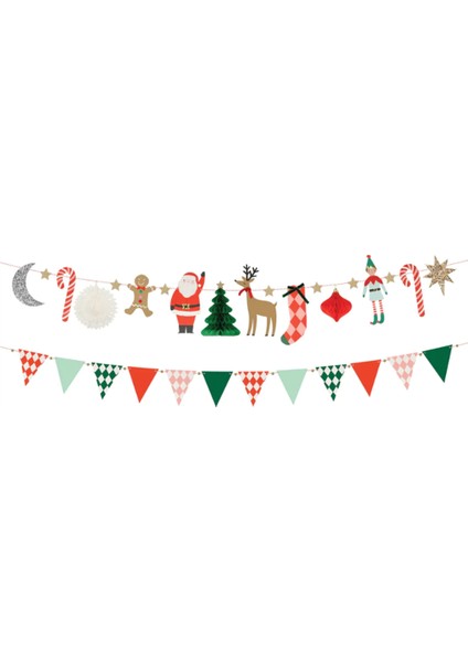- Christmas Characters Garland - Yeni Yıl Karakterler Asılan Süs