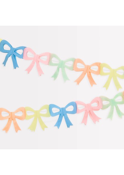 - Tissue Paper Bow Garland - Fiyonk Asılan Süsler (X3)