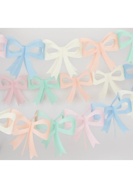 - Tissue Paper Bow Garland - Fiyonk Asılan Süsler (X3)