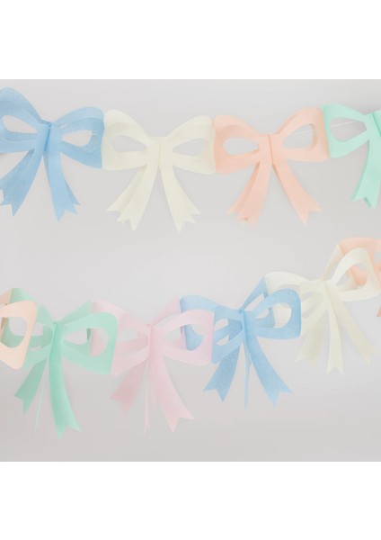 - Tissue Paper Bow Garland - Fiyonk Asılan Süsler (X3)