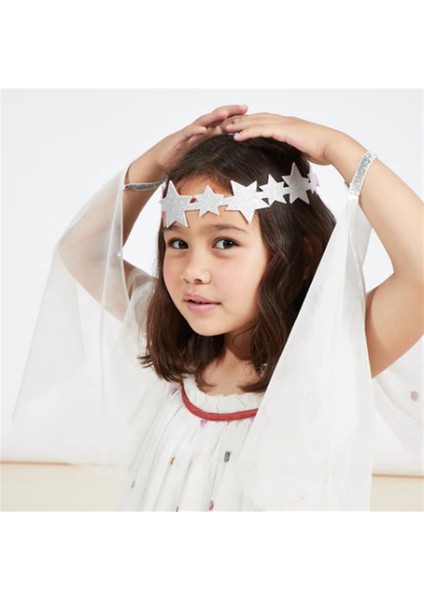 - Sequin Tulle Angel Costume - 3 - 4 Years - Payetli Beyaz Elbise - 3-4 Yaş indirimleri
