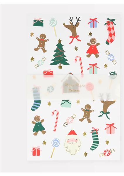 - Jolly Tattoo Sheet - Yeni Yıl Geçici Dövmeler (2'li)