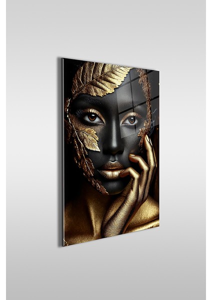 Gold Lotus Dekoratif Dikey Cam Tablo fiyatları