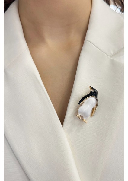 Mineli Penguen Broş (Ölçü:4cm)