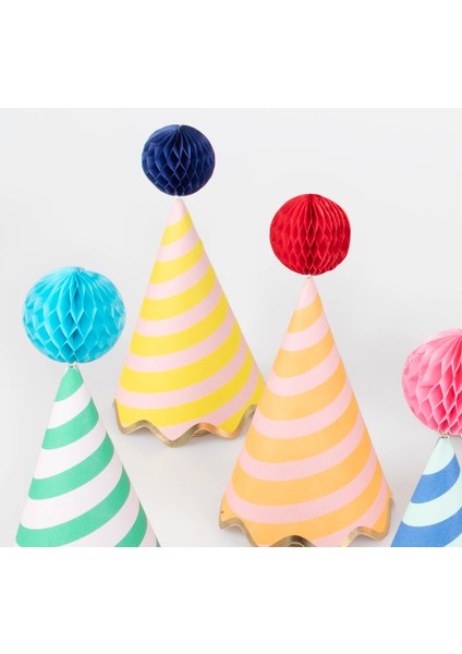 - Stripe Party Hats - Çizgili Parti Şapkaları (8'li) modelleri
