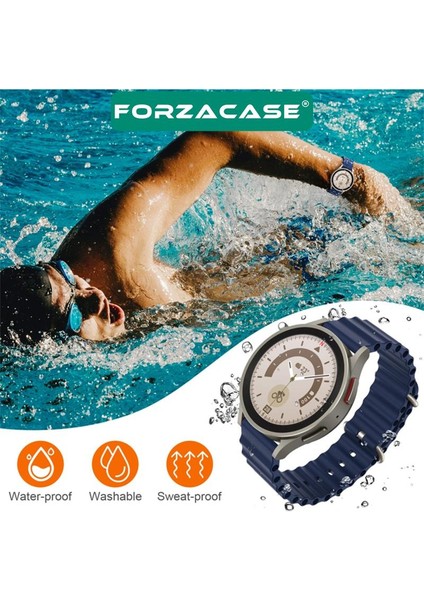 Huawei Watch Gt 5 46MM Için Ocean Oluklu Silikon Kordon Kayış - FC143