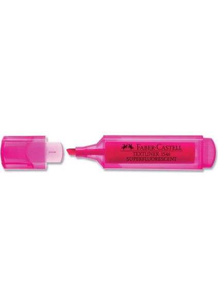 Faber Castell 1546 Şeffaf Gövde Fosforlu Kalem Pembe