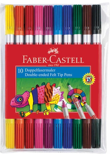 Faber Castell Çift Uçlu Keçeli Boya Kalemi 10'lu fiyatları