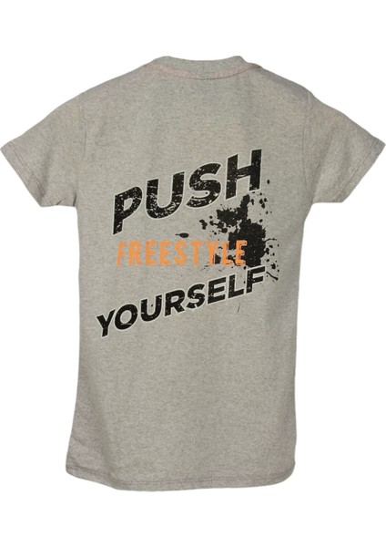 Push Yourself Baskılı Tişört