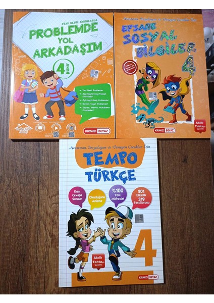 4. Sınıf - Matematik - Türkçe - Sosyal Bilgiler Set (3 Kitap)