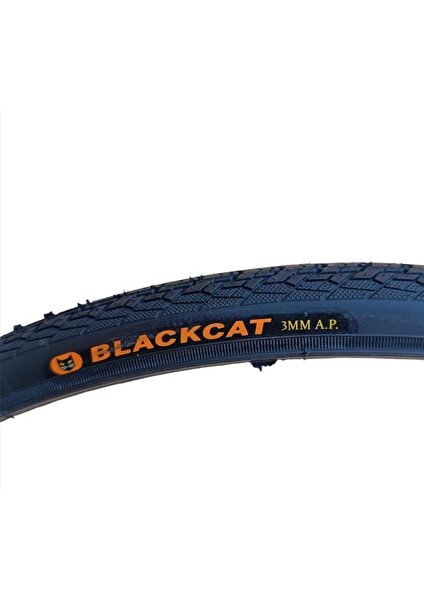 Bike Sky Black Cat 700X25 3mm Zırhlı Yol Bisikleti Dış ve Iç Lastik