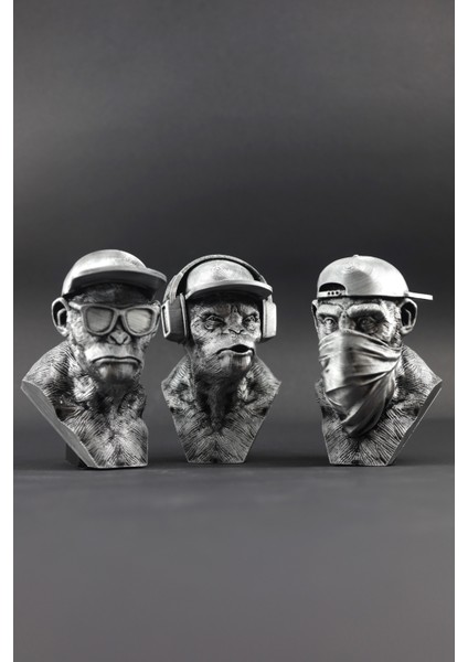 Üç Maymun - Figür / Büst