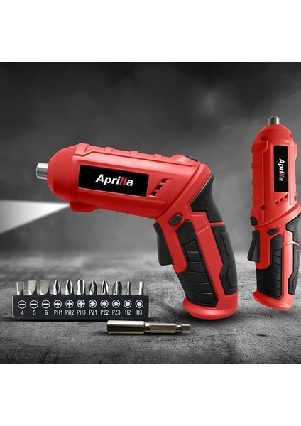 Uç Setli Darbesiz Asd Şarjlı Vidalama - Kırmızı Li-Ion Akülü Vidalamalar 4 Volt Aküsüz 2 Yıl 2.0 -