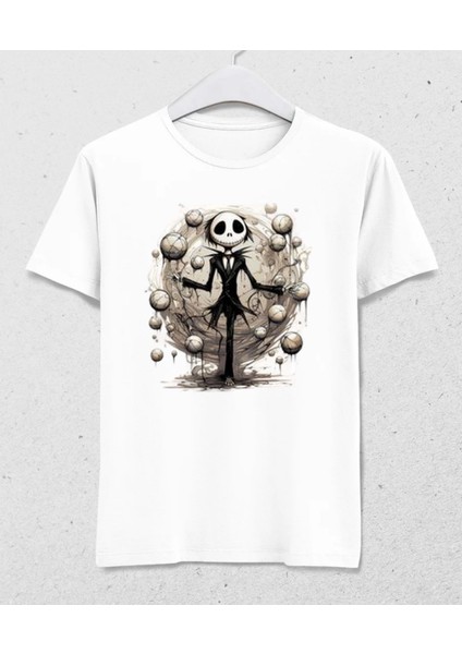 Jack Skellington: Karanlık Düşlerin Efendisi Tişört Beyaz