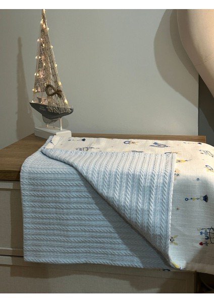 %100 Pamuklu Müslin & Örgü Pike Bebek Battaniyesi Çift Taraflı Kullanım fiyatları