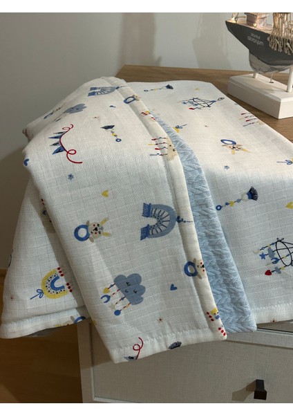 %100 Pamuklu Müslin & Örgü Pike Bebek Battaniyesi Çift Taraflı Kullanım fırsatları