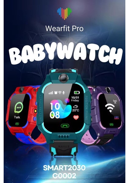 Wearfit Pro Çocuk Akıllı Kol Saati Tft Ekran Gps Kamera Oyun Hesap Arama Özellikleri ve Btk Kayıtlı