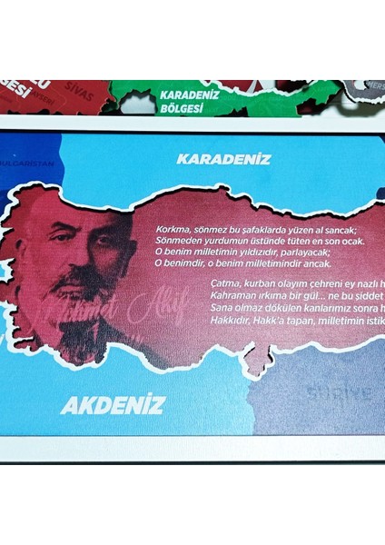 Ahşap Benim Güzel Vatanım Puzzle - Türkiye Yapboz - Eğitici Oyuncak - 5 Yaş ve Üzeri Eğitime Yardımcı Oyuncak
